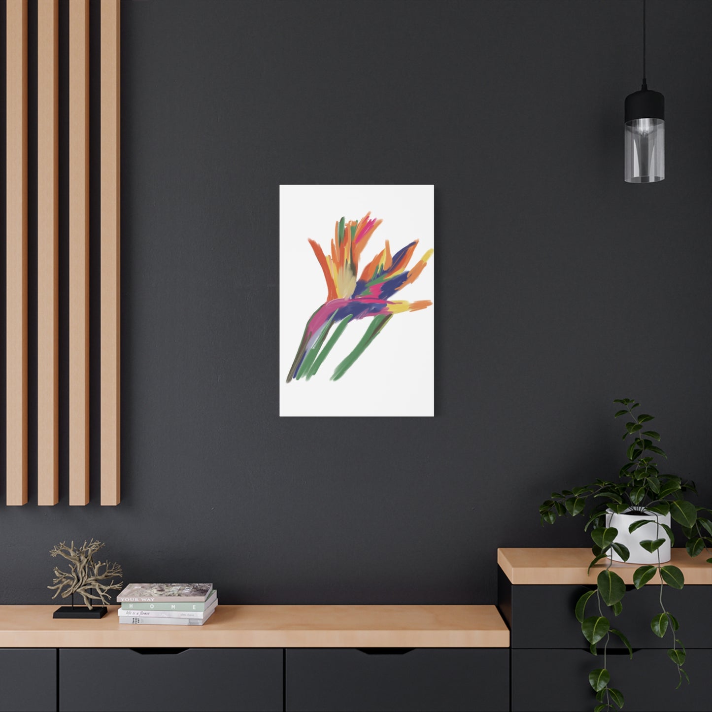 Canvas Print - Bird of Paradise in Lively Colours