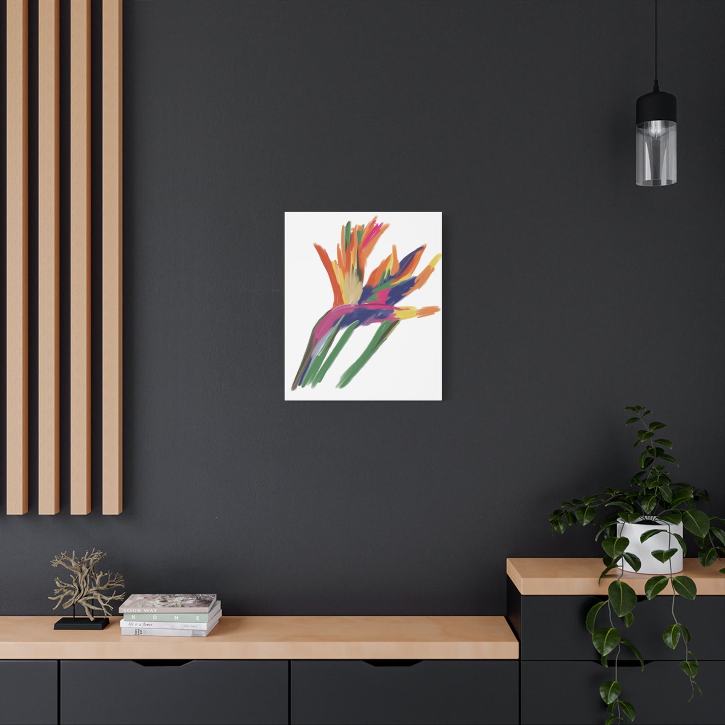 Canvas Print - Bird of Paradise in Lively Colours