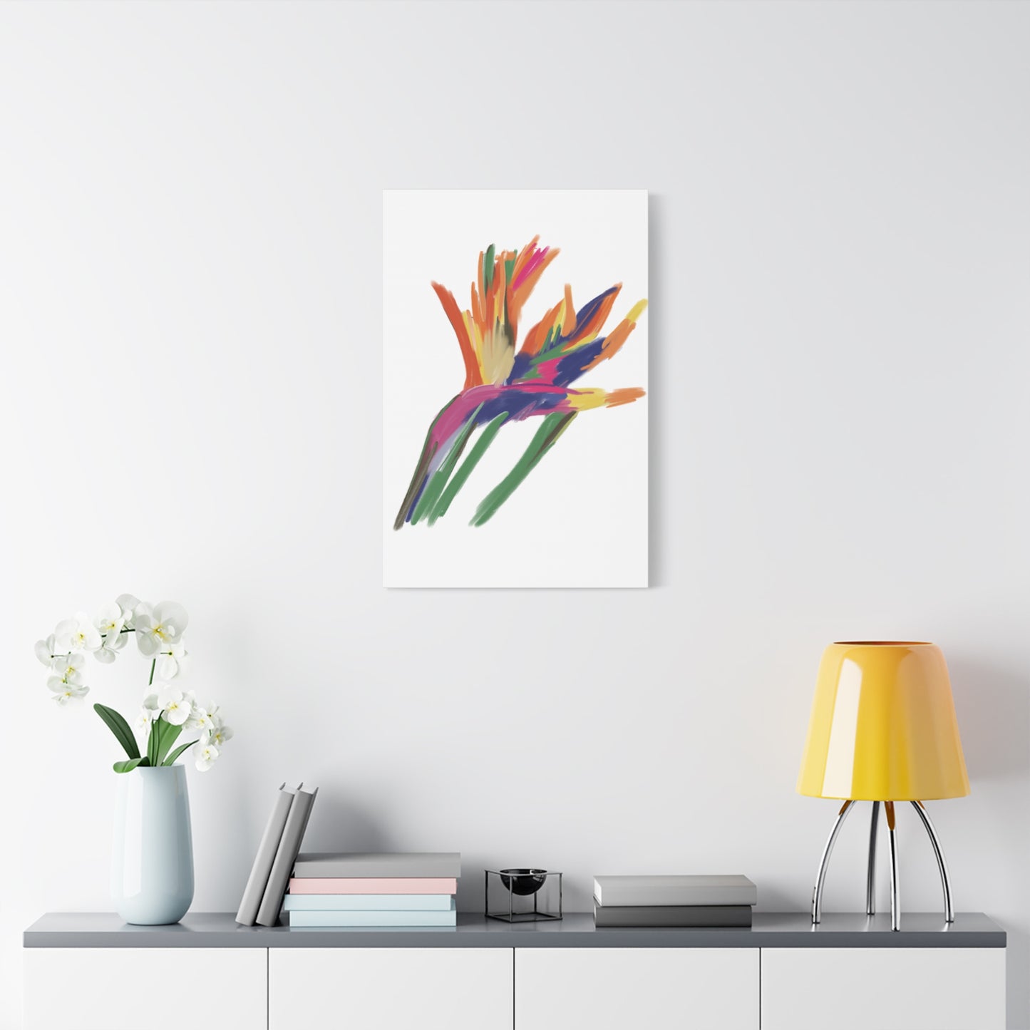 Canvas Print - Bird of Paradise in Lively Colours
