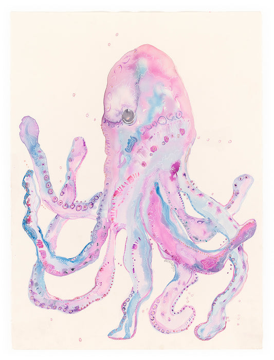 Octopus in Mauves and Blues
