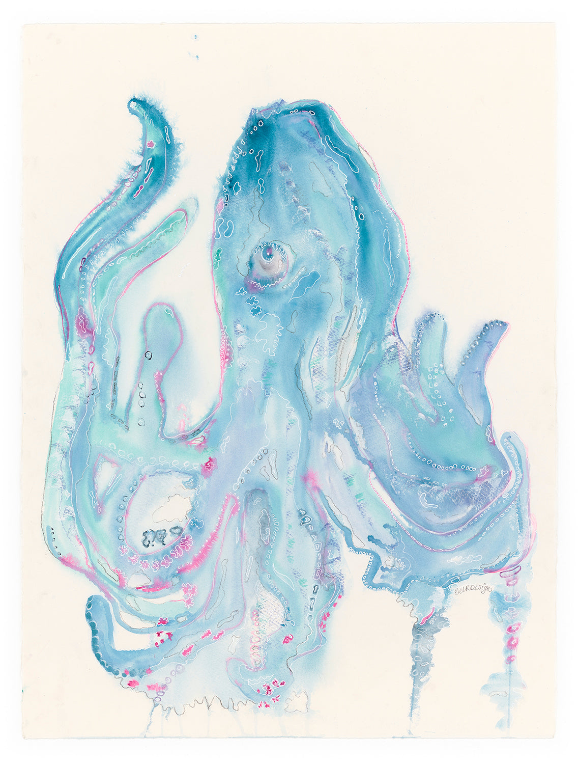 Octopus in Ethereal Blues