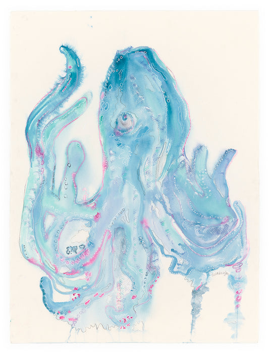 Octopus in Ethereal Blues