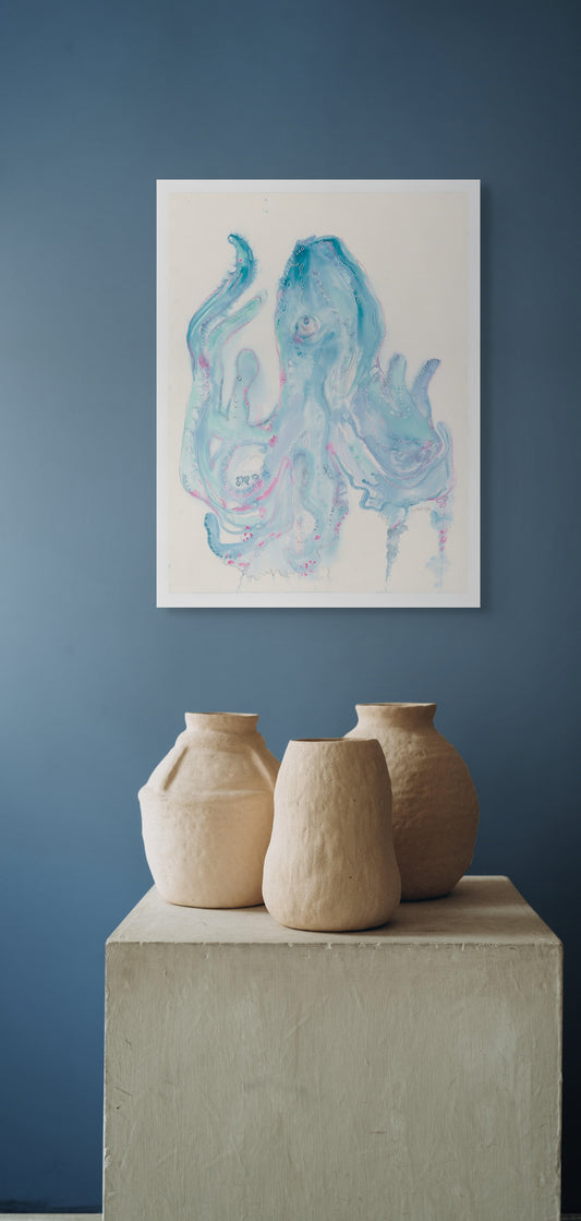 Octopus in Ethereal Blues