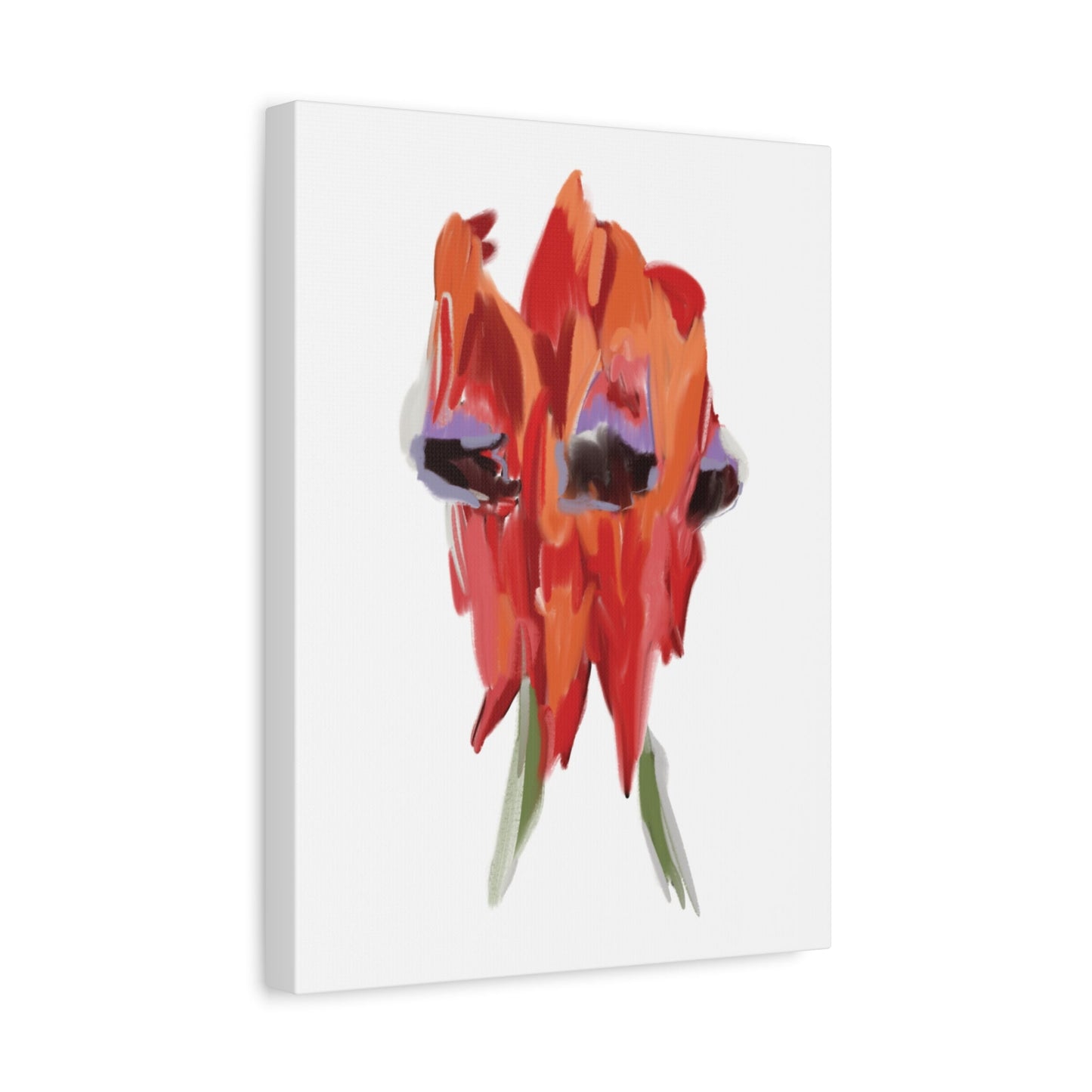 Canvas Print - Sturt's Desert Pea Flower in Bright Oranges and Reds - Artmakeyourmark.com