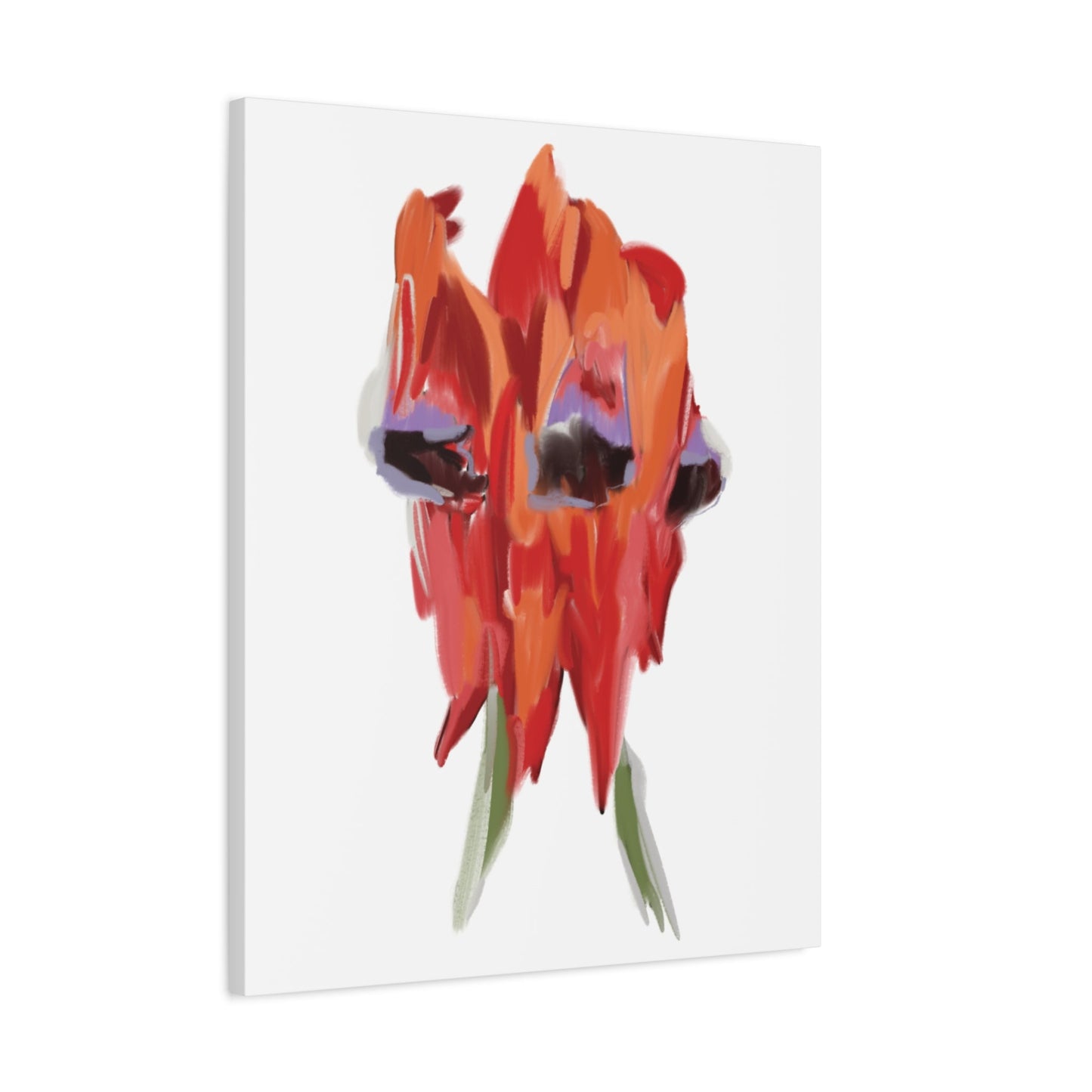 Canvas Print - Sturt's Desert Pea Flower in Bright Oranges and Reds - Artmakeyourmark.com