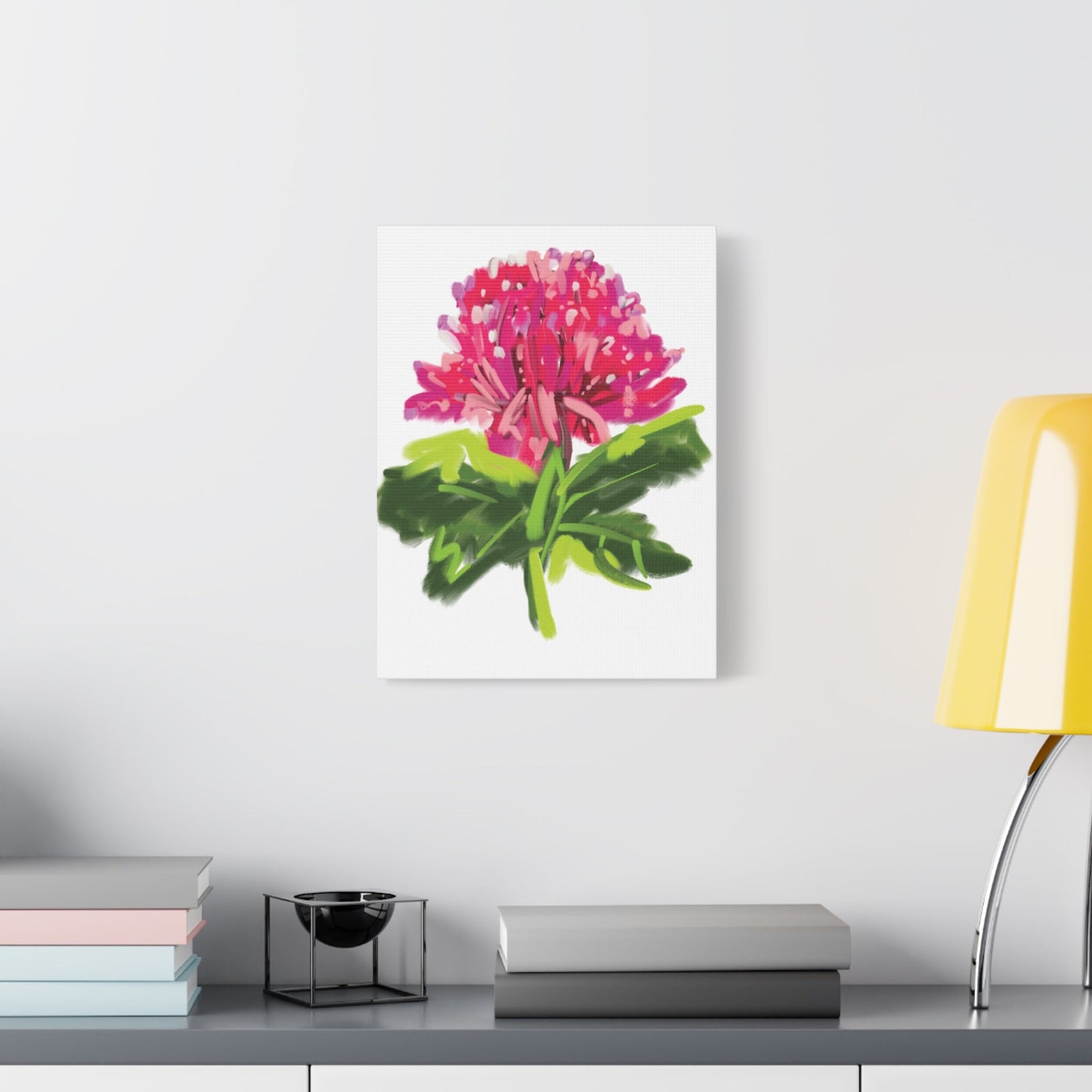 Canvas Print - Waratah in Pinks and Reds with Green Stem - Artmakeyourmark.com