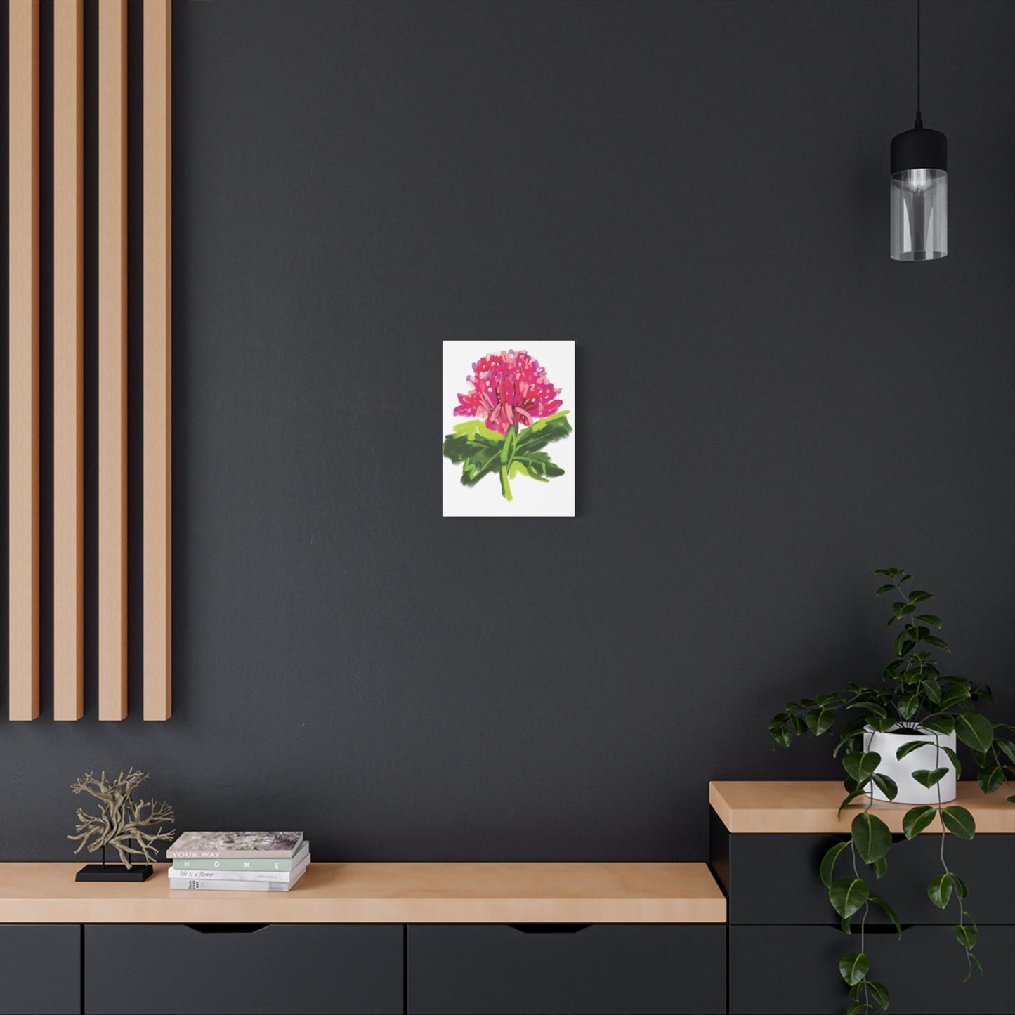 Canvas Print - Waratah in Pinks and Reds with Green Stem - Artmakeyourmark.com
