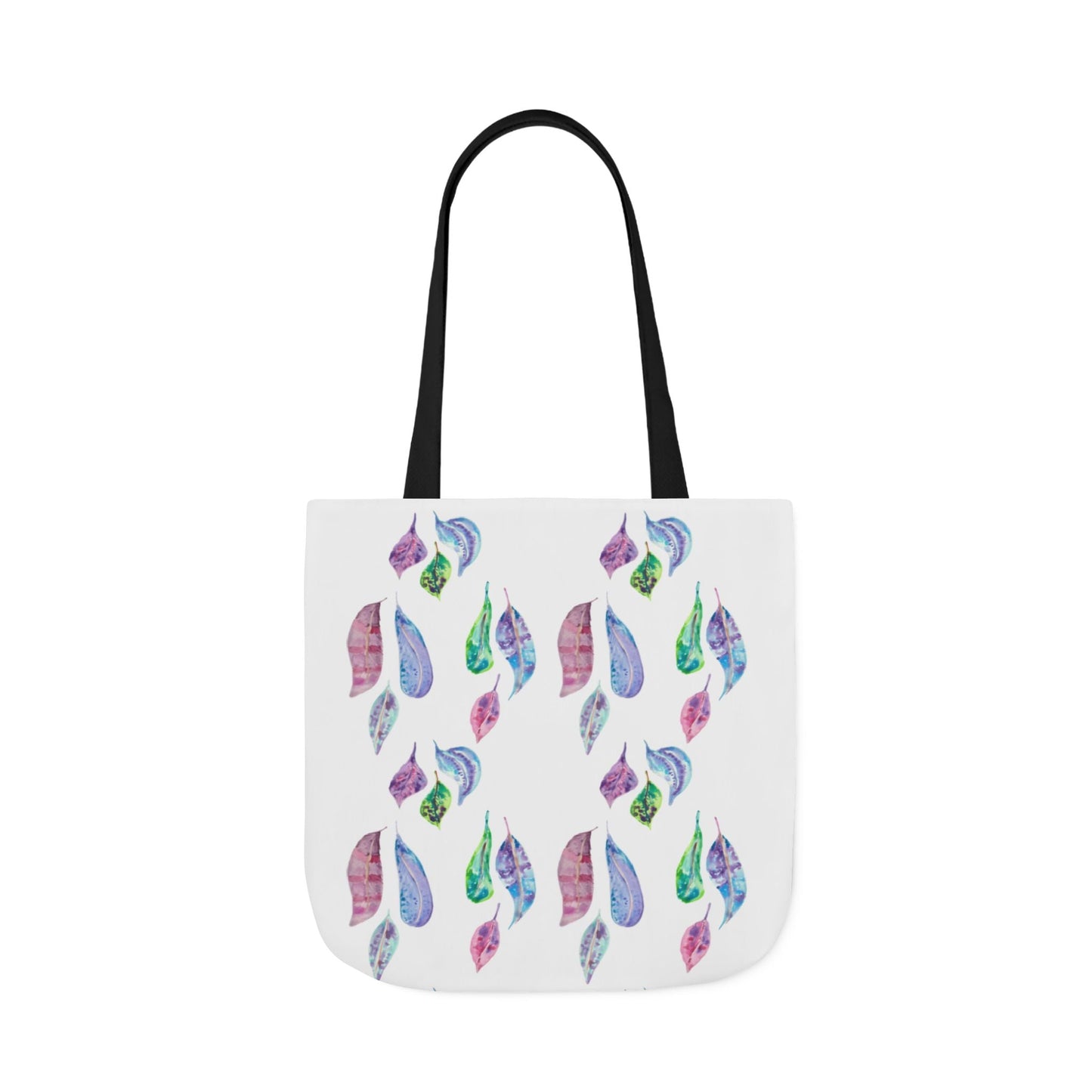 Canvas Tote Bag with Colourful Leaves - Artmakeyourmark.com