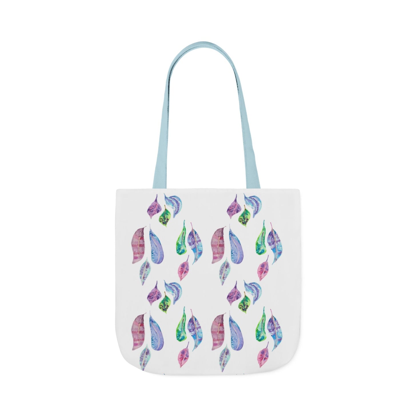 Canvas Tote Bag with Colourful Leaves - Artmakeyourmark.com