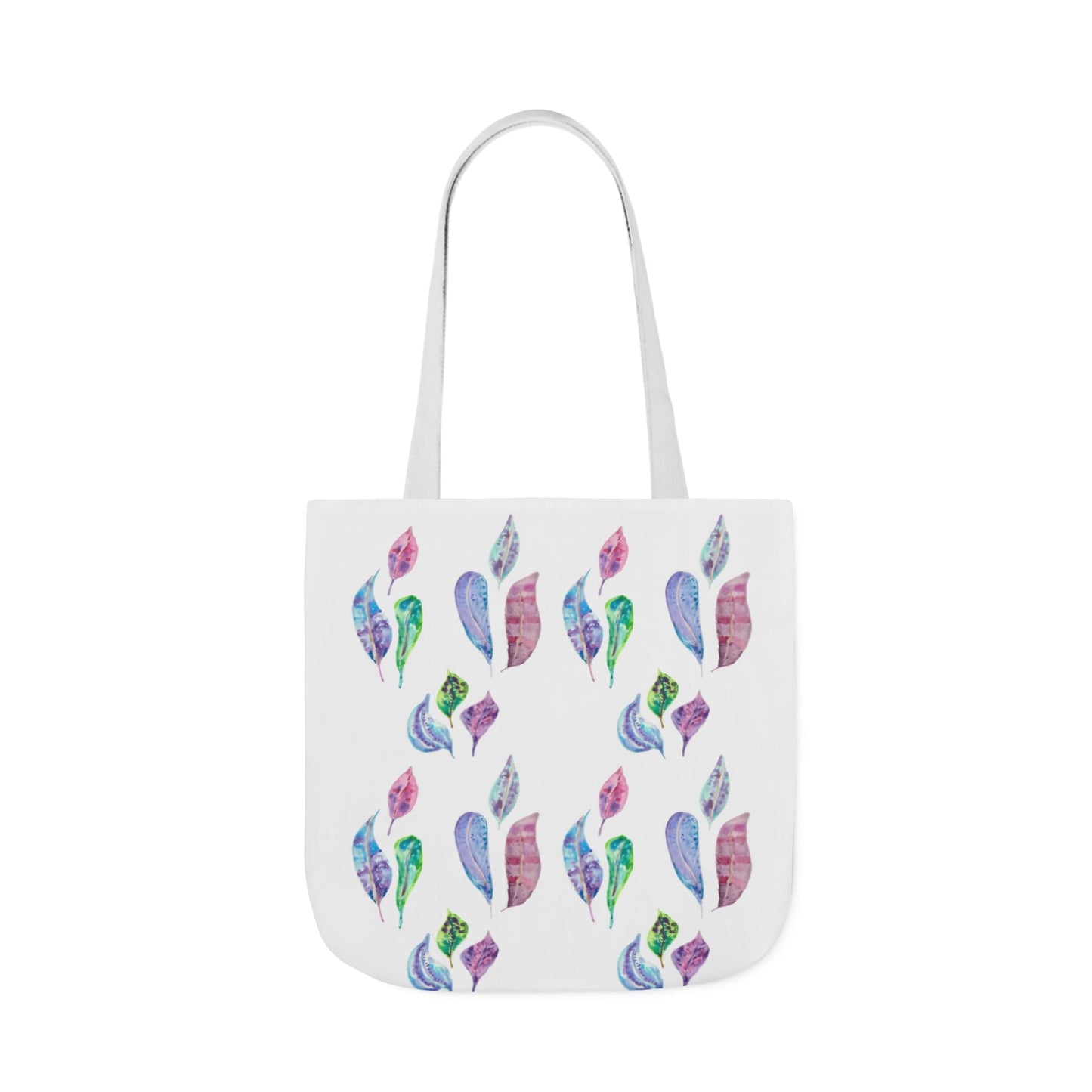 Canvas Tote Bag with Colourful Leaves - Artmakeyourmark.com