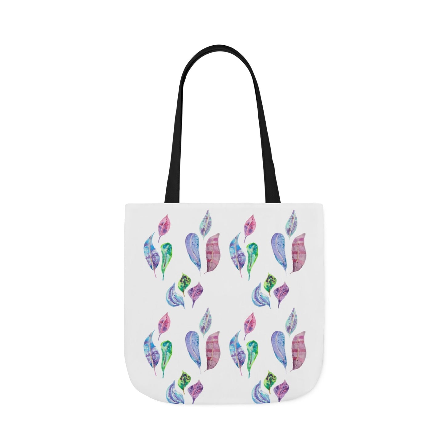 Canvas Tote Bag with Colourful Leaves - Artmakeyourmark.com