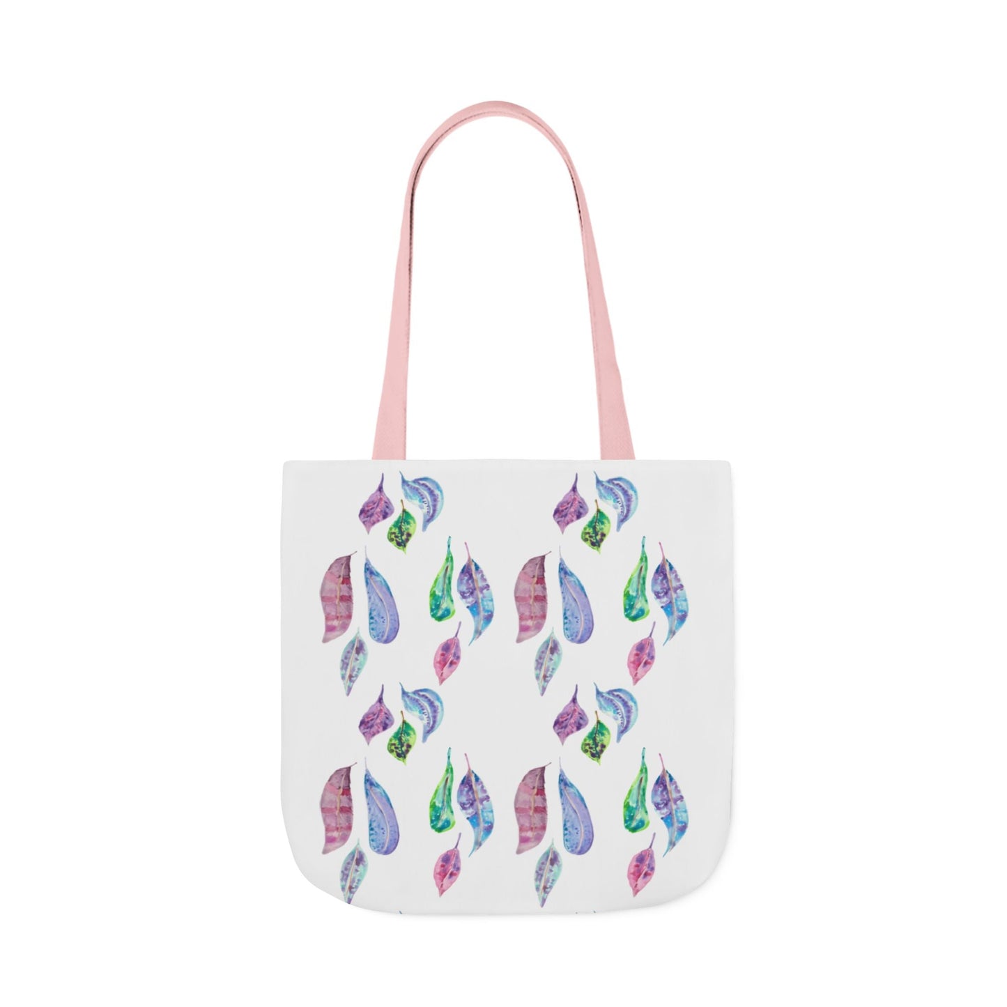Canvas Tote Bag with Colourful Leaves - Artmakeyourmark.com