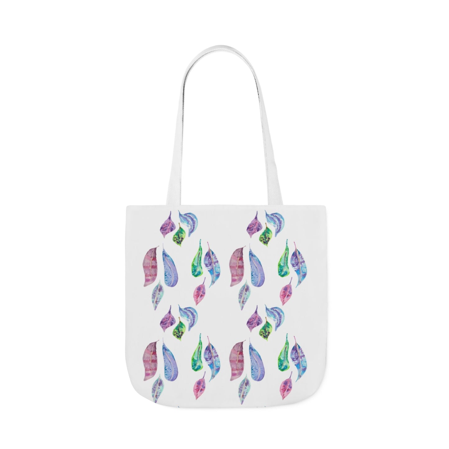 Canvas Tote Bag with Colourful Leaves - Artmakeyourmark.com