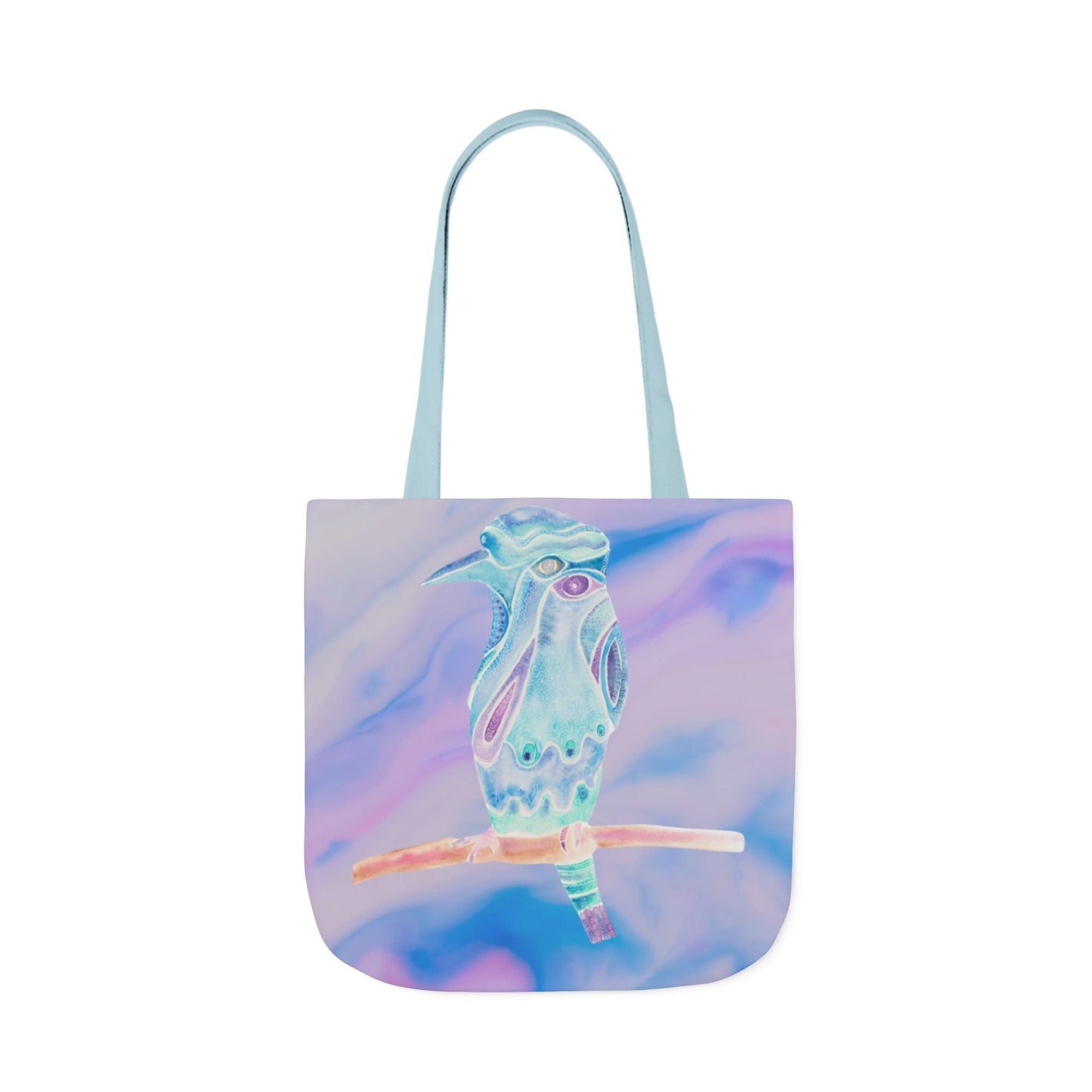 Canvas Tote Bag with Zen Bird - Artmakeyourmark.com
