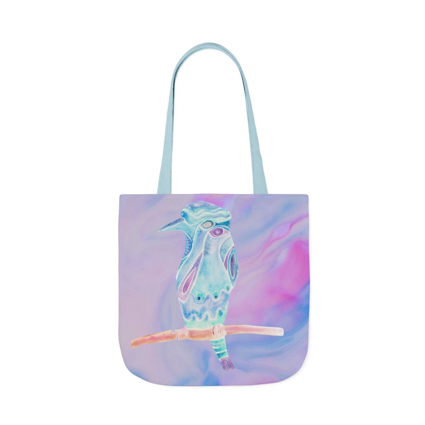 Canvas Tote Bag with Zen Bird - Artmakeyourmark.com