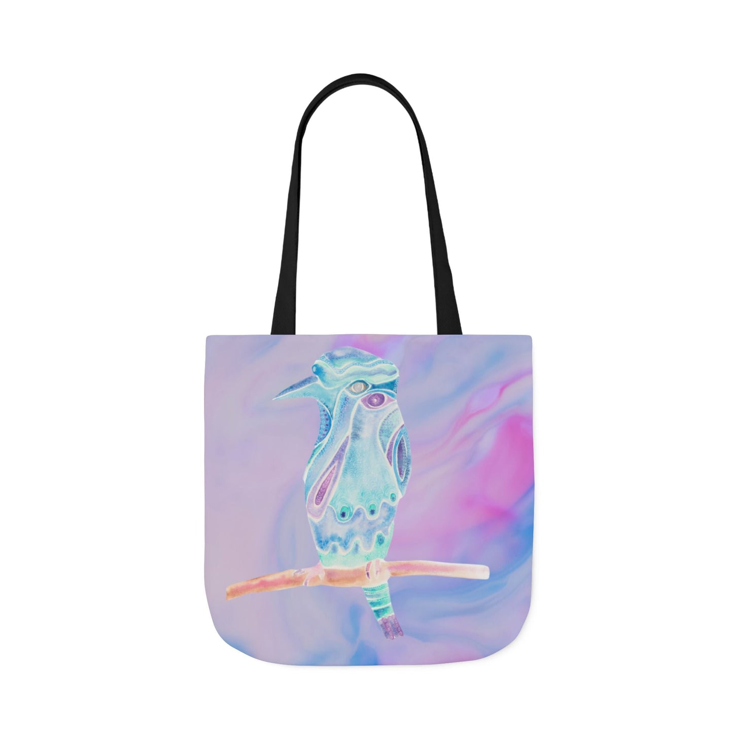 Canvas Tote Bag with Zen Bird - Artmakeyourmark.com