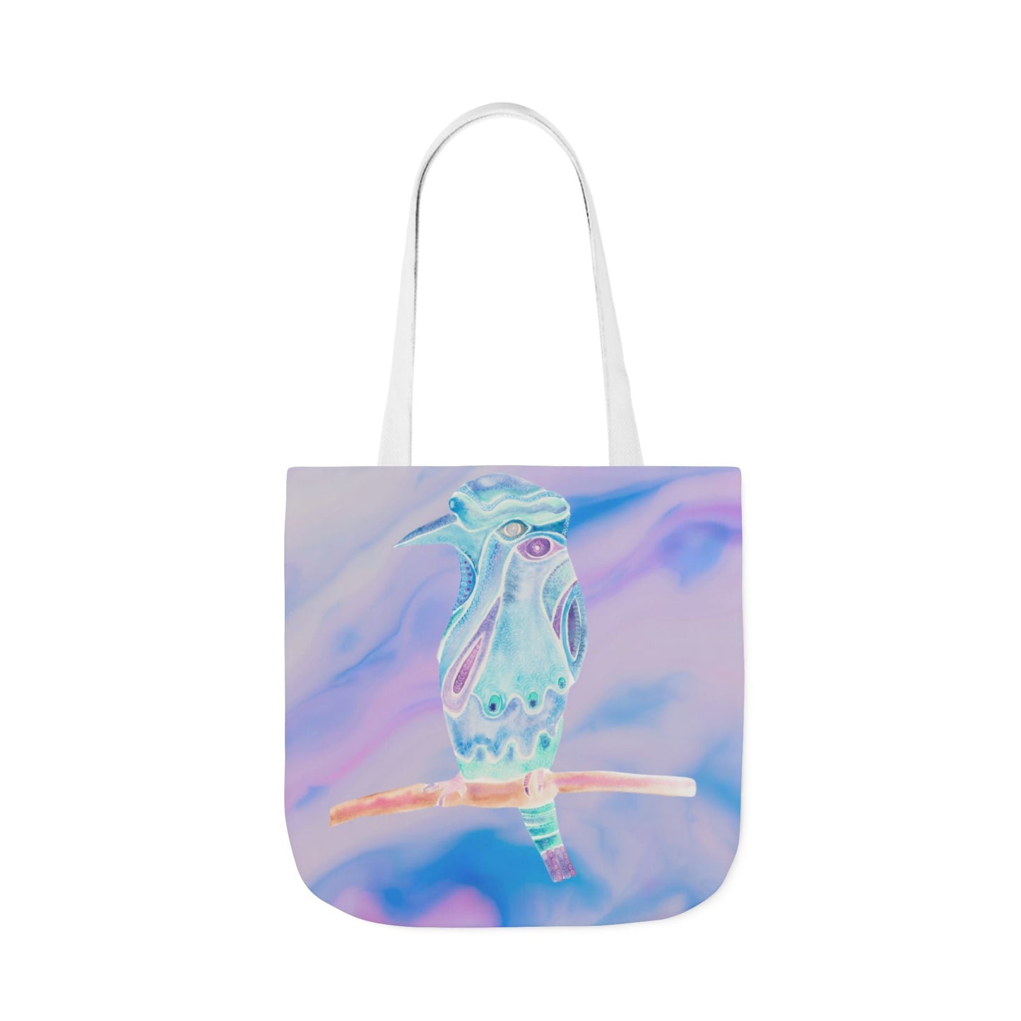 Canvas Tote Bag with Zen Bird - Artmakeyourmark.com