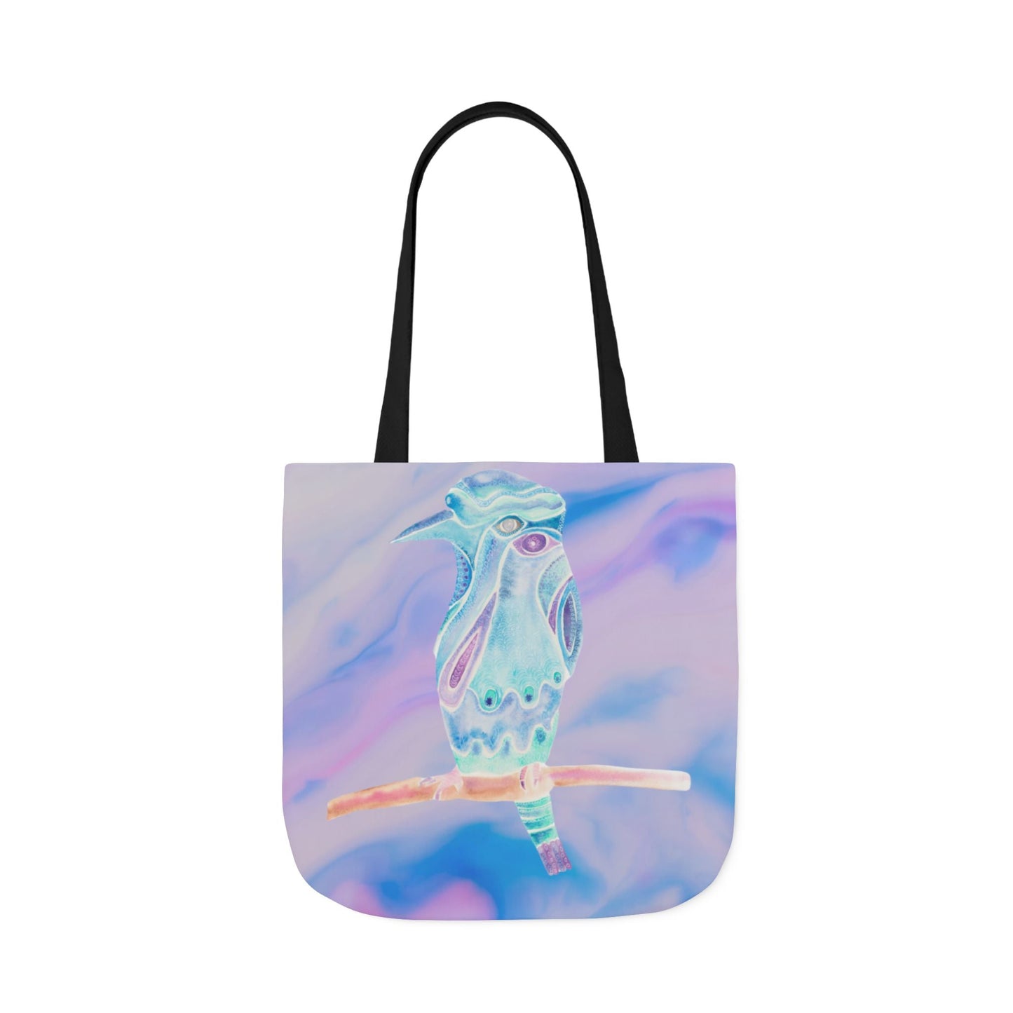 Canvas Tote Bag with Zen Bird - Artmakeyourmark.com