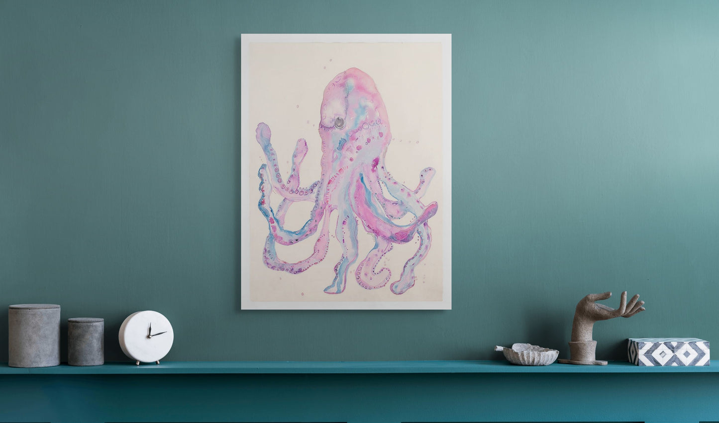 Octopus in Mauves and Blues