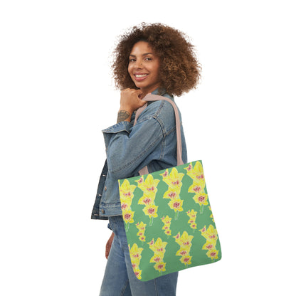 Canvas Tote Bag with Yellow Gladioli