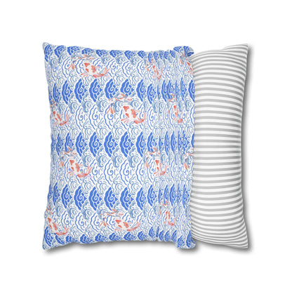 Cushion Cover with Koi Fish