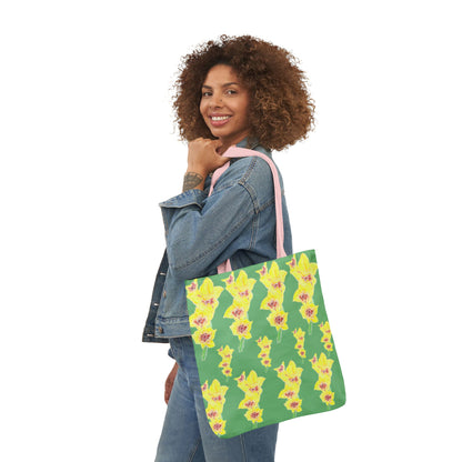 Canvas Tote Bag with Yellow Gladioli