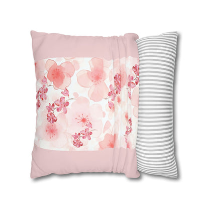 Cushion Cover with Cherry Blossoms