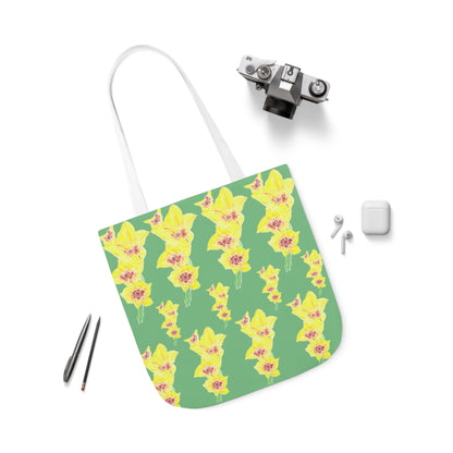 Canvas Tote Bag with Yellow Gladioli