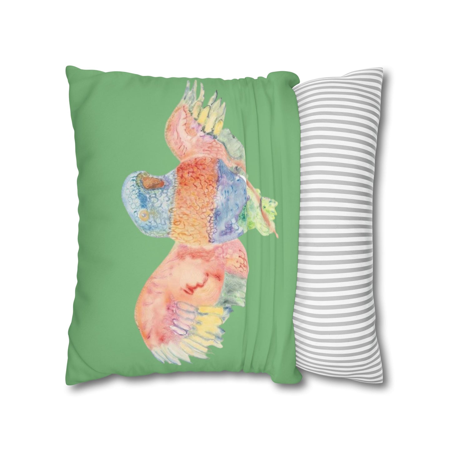 Cushion Cover with Colourful Parrot