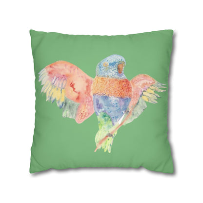 Cushion Cover with Colourful Parrot