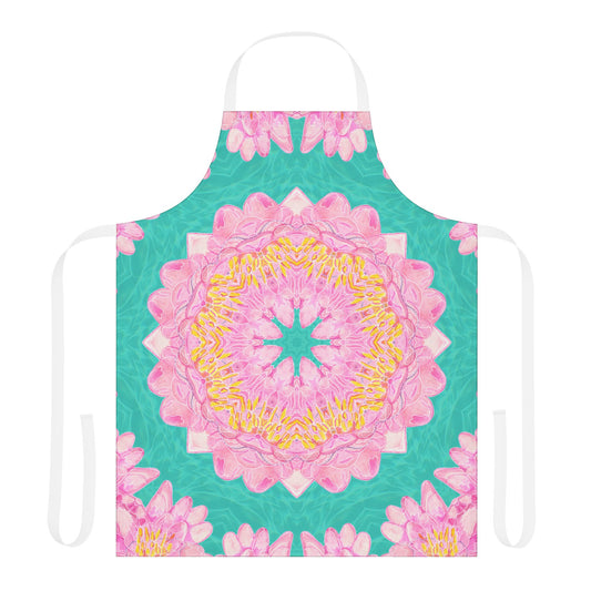 Apron with Abstract Water Lily Design