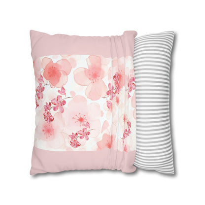 Cushion Cover with Cherry Blossoms