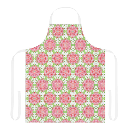 Apron with Abstract Rose Design