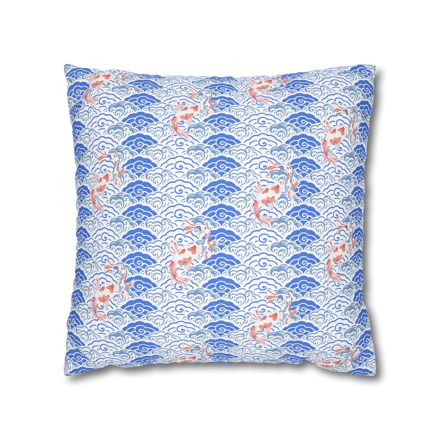 Cushion Cover with Koi Fish