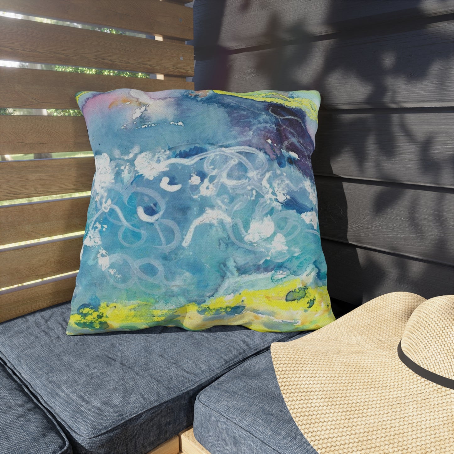 Outdoor Cushion with Abstract Sea Landscape