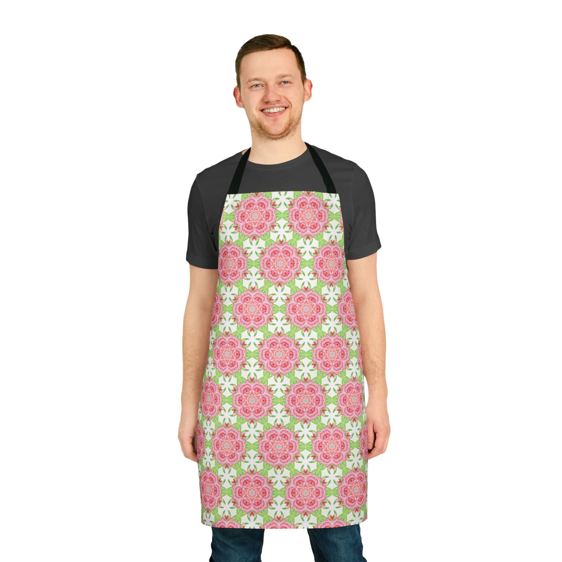 Apron with Abstract Rose Design - Artmakeyourmark.com