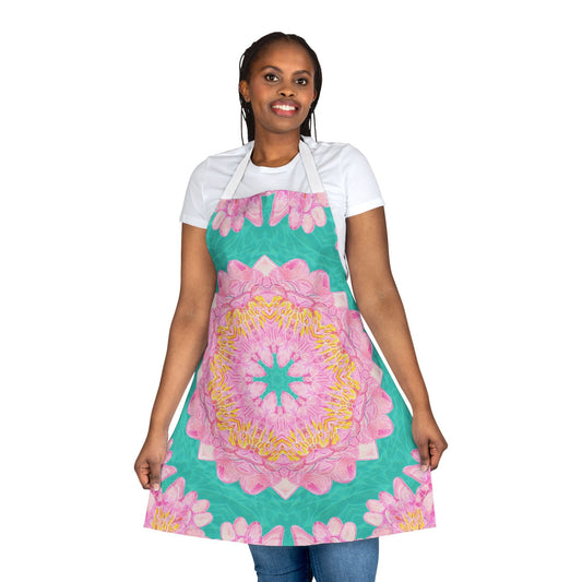 Apron with Abstract Water Lily Design - Artmakeyourmark.com