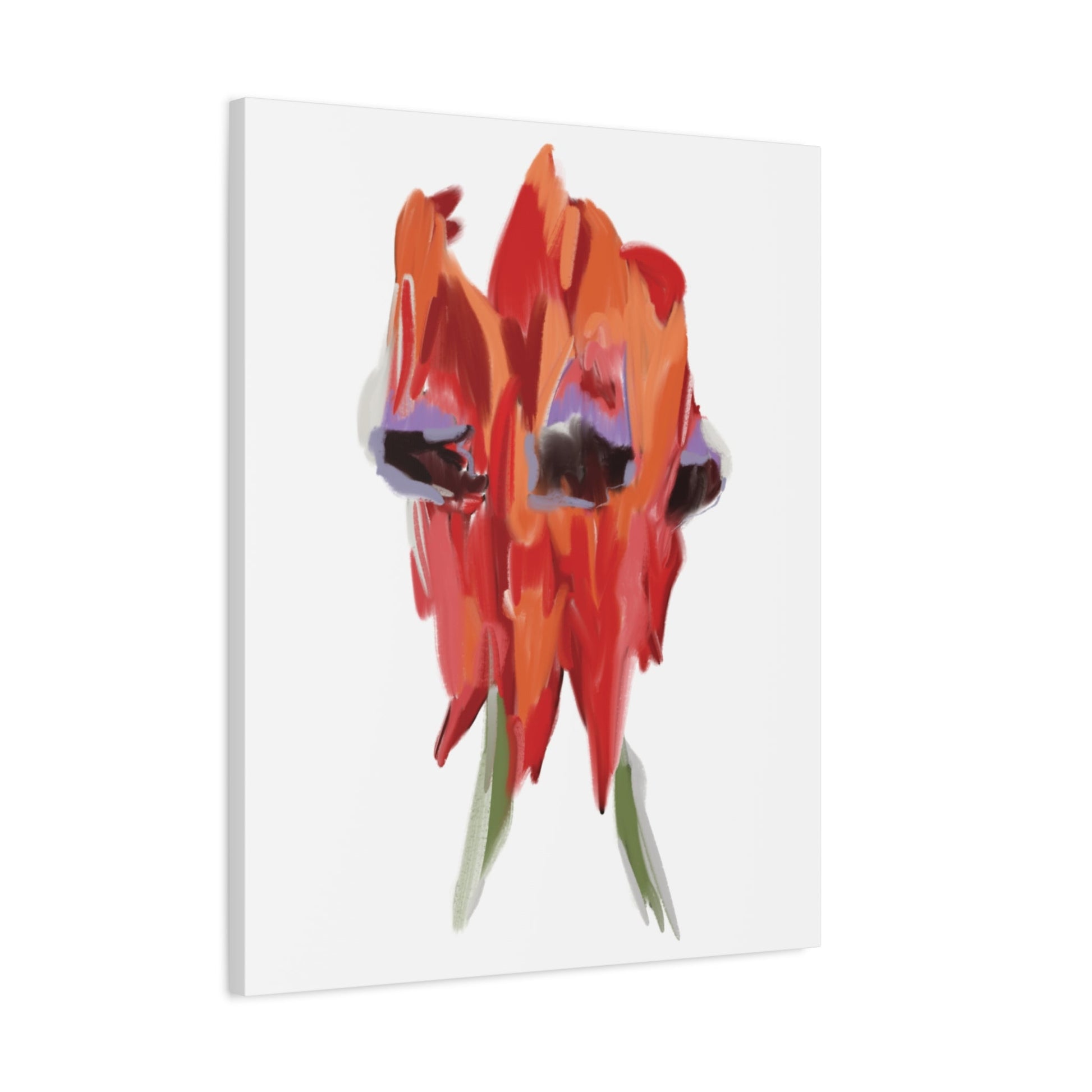 Canvas Print - Sturt's Desert Pea Flower in Bright Oranges and Reds - Artmakeyourmark.com