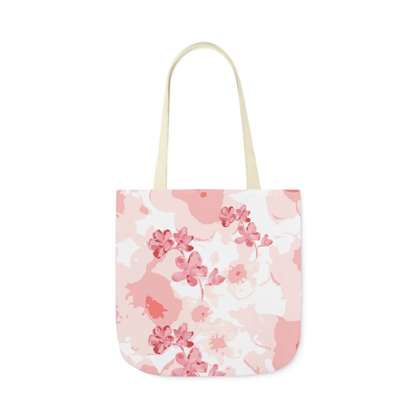 Canvas Tote Bag with Cherry Blossoms - Artmakeyourmark.com