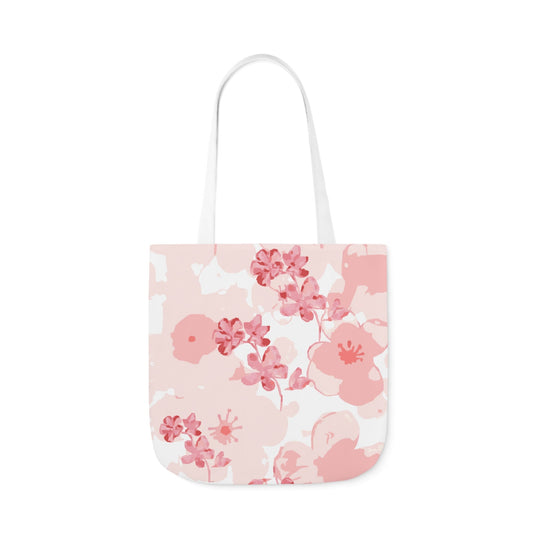 Canvas Tote Bag with Cherry Blossoms - Artmakeyourmark.com