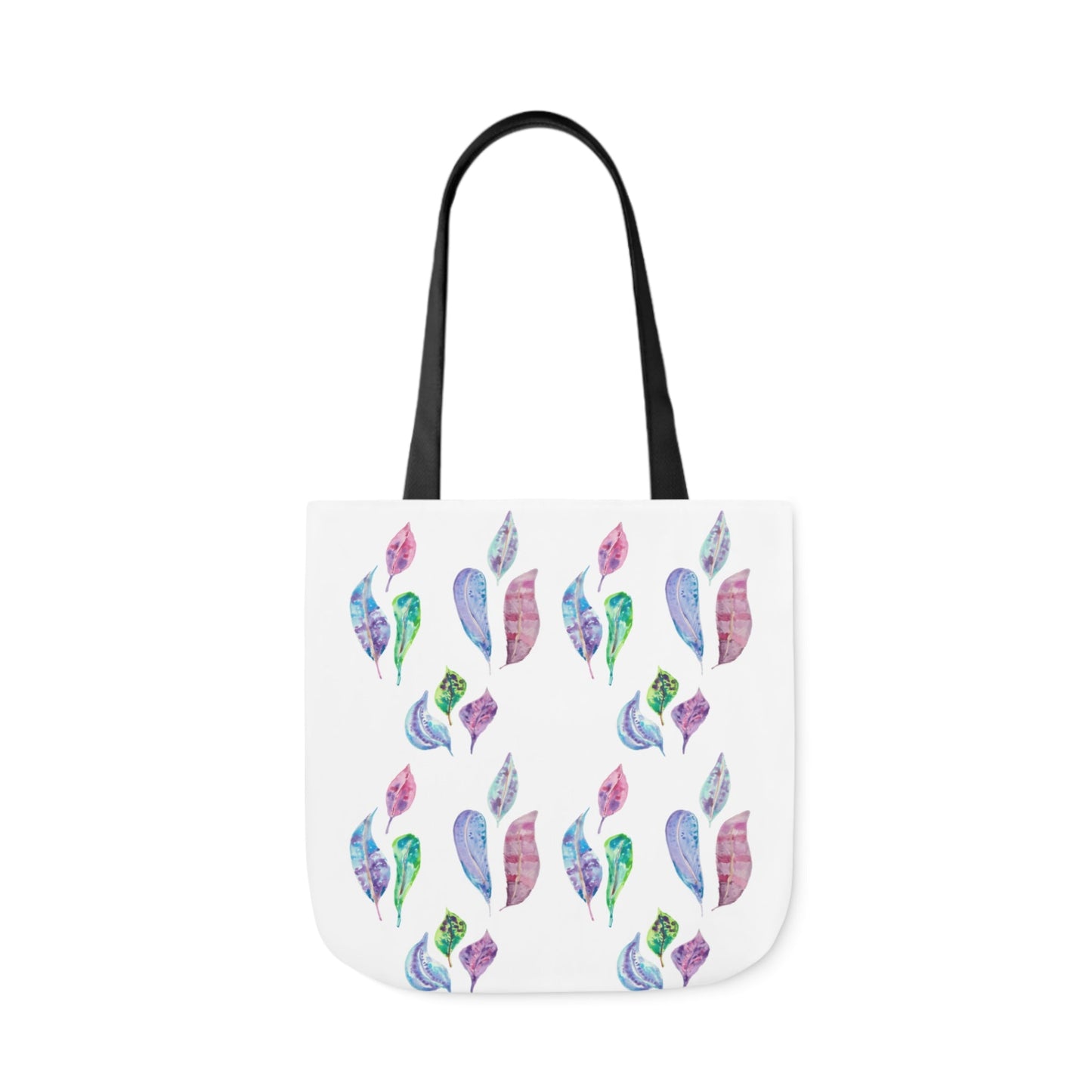 Canvas Tote Bag with Colourful Leaves - Artmakeyourmark.com