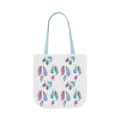 Canvas Tote Bag with Colourful Leaves - Artmakeyourmark.com