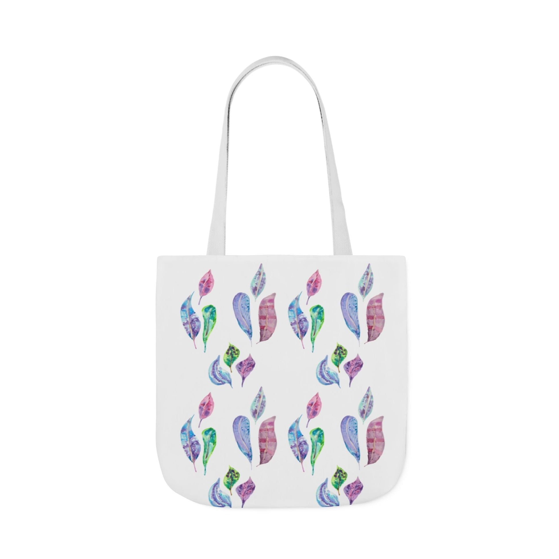 Canvas Tote Bag with Colourful Leaves - Artmakeyourmark.com