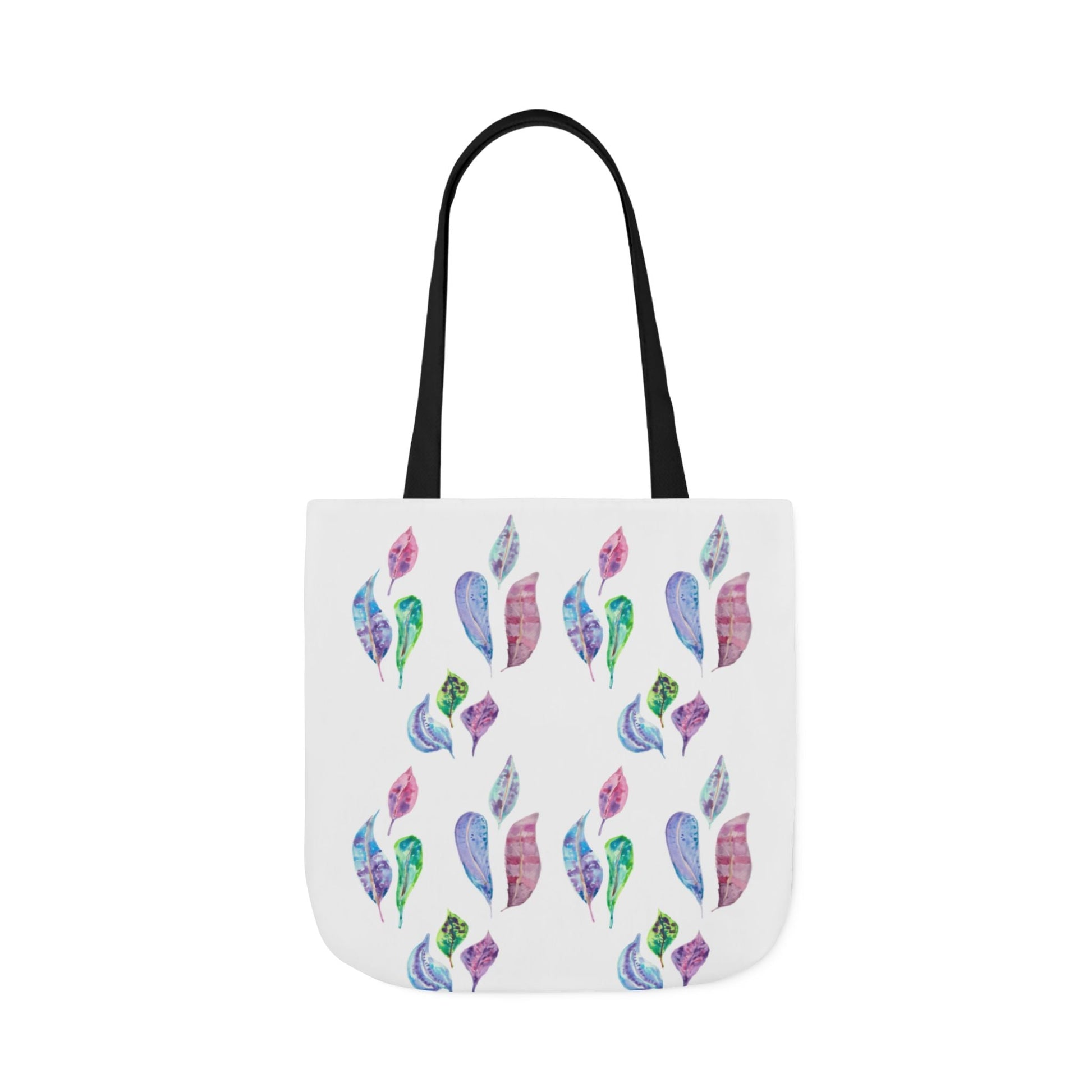 Canvas Tote Bag with Colourful Leaves - Artmakeyourmark.com