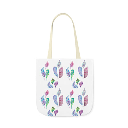 Canvas Tote Bag with Colourful Leaves - Artmakeyourmark.com