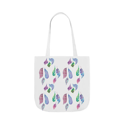 Canvas Tote Bag with Colourful Leaves - Artmakeyourmark.com