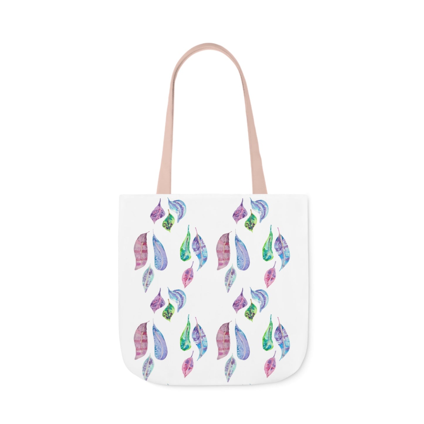 Canvas Tote Bag with Colourful Leaves - Artmakeyourmark.com