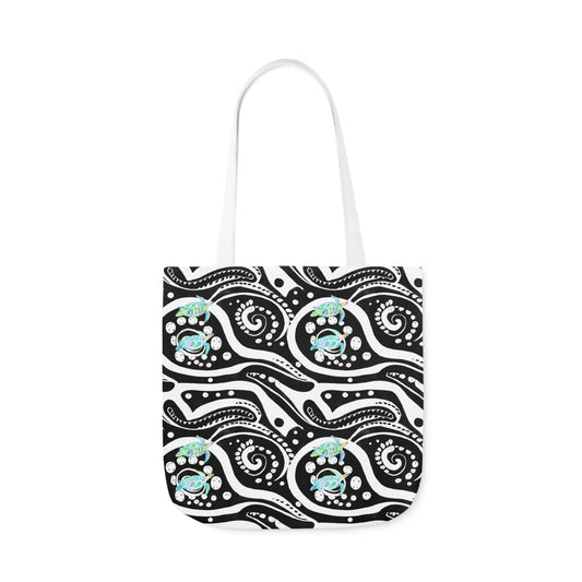 Canvas Tote Bag with Turtles - Artmakeyourmark.com