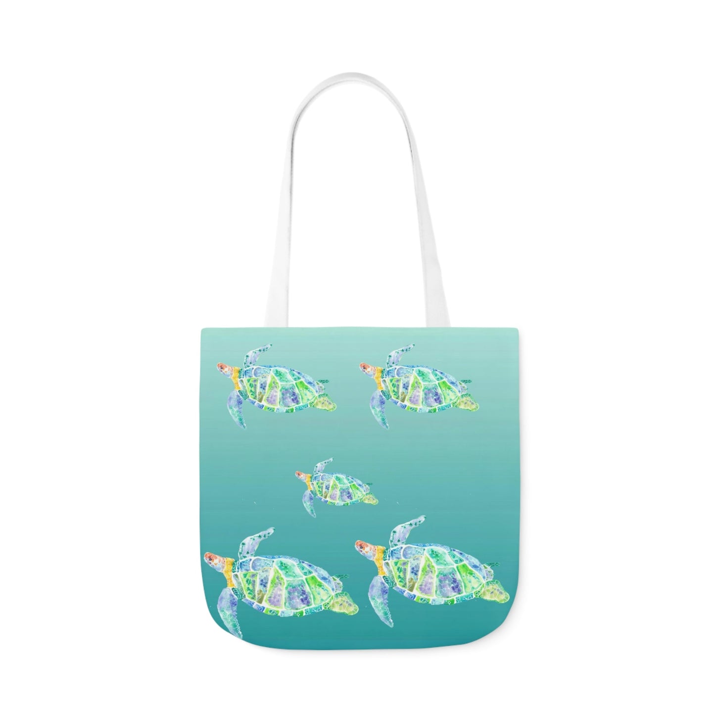 Canvas Tote Bag with Turtles - Artmakeyourmark.com