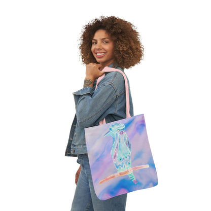 Canvas Tote Bag with Zen Bird - Artmakeyourmark.com